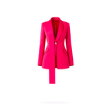Shawl Suit Blazer  - Fuschia