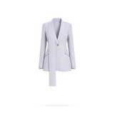 Shawl Suit Blazer - Light Gray