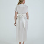 Vanguard Skirt in white by Lumina Eligma – luxury sculptural skirt in silk and viscose