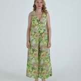 The Vento Reversible Vest & Pants Set - Green Floral