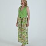 The Vento Reversible Vest & Pants Set - Green Floral
