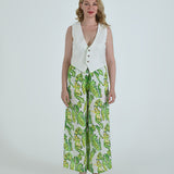 The Vento Reversible Vest & Pants Set - Green Paisley