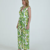 The Vento Reversible Vest & Pants Set - Green Paisley