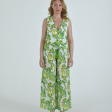 The Vento Reversible Vest & Pants Set - Green Paisley