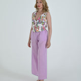 The Vento Reversible Vest & Pants Set - Purple Paisley