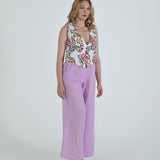 The Vento Reversible Vest & Pants Set - Purple Paisley