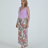 The Vento Reversible Vest & Pants Set - Purple Paisley