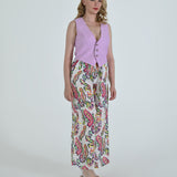 The Vento Reversible Vest & Pants Set - Purple Paisley