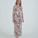 The Vento Reversible Vest & Pants Set - Purple Paisley