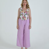 The Vento Reversible Vest & Pants Set - Purple Paisley