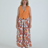 The Vento Reversible Vest & Pants Set - Orange Paisley
