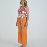 The Vento Reversible Vest & Pants Set - Orange Paisley