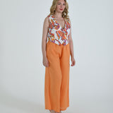 The Vento Reversible Vest & Pants Set - Orange Paisley