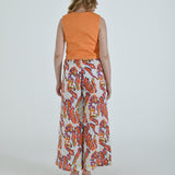 The Vento Reversible Vest & Pants Set - Orange Paisley
