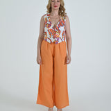 The Vento Reversible Vest & Pants Set - Orange Paisley