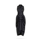 The Tuxedo Dress - Black & White Stripes