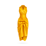 The Tuxedo Dress - Mustard