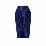 The Vanguard Skirt Silk - Midnight Navy