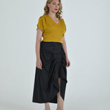 High-waisted sculptural skirt in structured wool blend by Lumina Eligma
Architectural wool-blend skirt with pinstripes – Lumina Eligma
Luxury designer skirt with asymmetrical draping
Modern tailored skirt for women – Lumina Eligma
