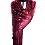 Modal Silk Scarves - Dual Tulip Wine