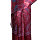 Modal Silk Scarves - Dual Tulip Wine