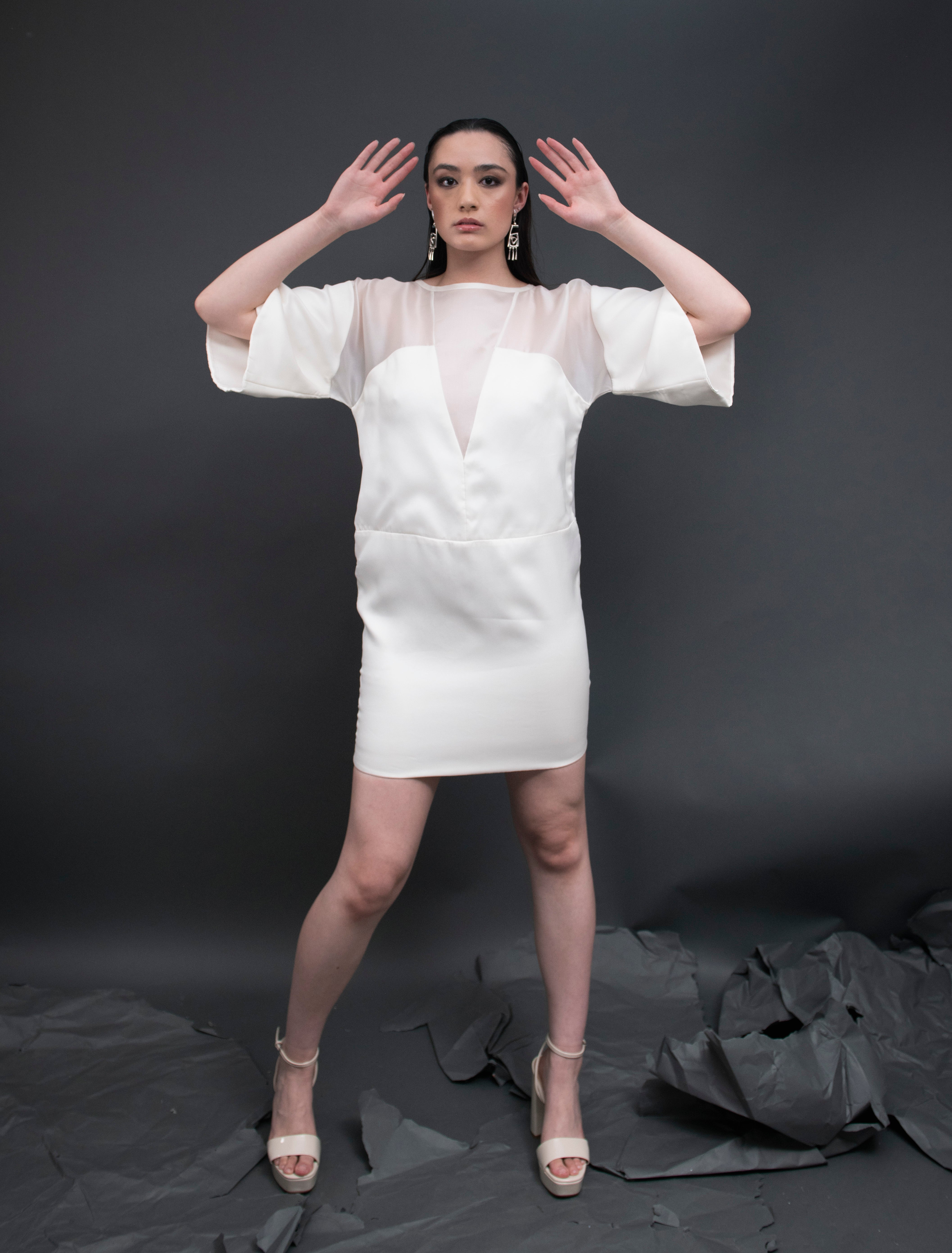 The Whisper Dress - Silk White