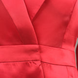 The Solstice Red Suit - Organza Silk Blazer & Pants