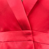 The Solstice Red Suit - Organza Silk Blazer & Pants
