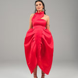 Dynamic Motion Dress - Silk Red