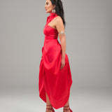 Dynamic Motion Dress - Silk Red