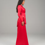 The Opera Dress - Silk Dress Blazer- Red