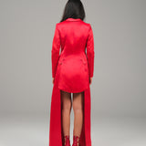 The Opera Dress - Silk Dress Blazer- Red