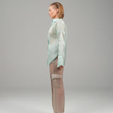 The Liquid Dress Shirt - Organza Turquoise