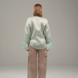 The Liquid Dress Shirt - Organza Turquoise