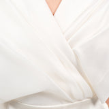 The Poem - Silk Tunic & Pants Ensemble - White Organza