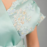 The Muse - Silk Tunic & Pants Ensemble - Pastel Turquoise