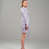 The Moonlight Dress - Shantung & Organza Silk Lilac