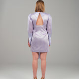 The Moonlight Dress - Shantung & Organza Silk Lilac