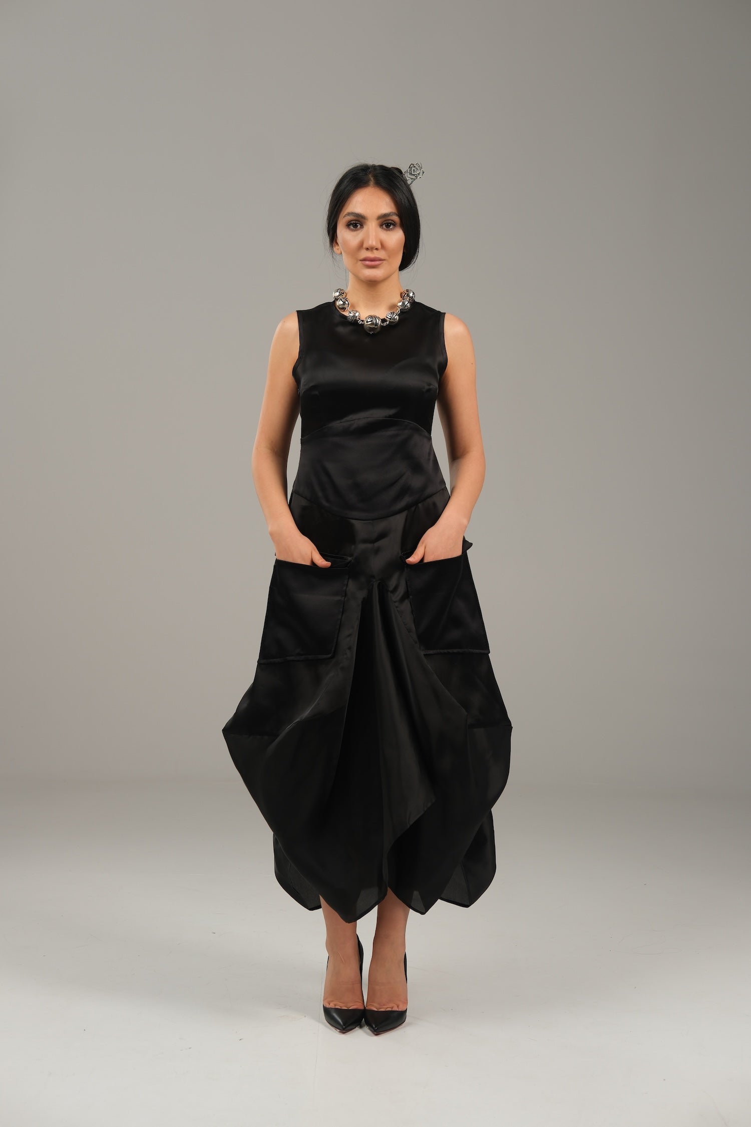 The Juby Dress - Silk Black