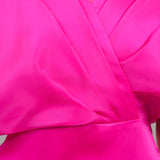 Elektra Satin Silk Dress - Fuchsia