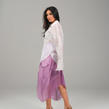 The Collar Skirt - Organza Silk Lavender