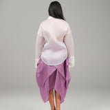 The Collar Skirt - Organza Silk Lavender