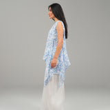 The Breeze Ensemble Blouse - Blue Pattern