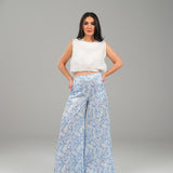 The Breeze Ensemble Pants - Blue Pattern