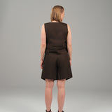 Terra Fold - Layered Hem Linen Sleeveless Top