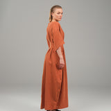 The Vase Linen Dress - Terracota