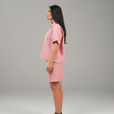 The Soleil Ensemble Shirt & Shorts - Powder Pink