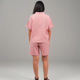 The Soleil Ensemble Shirt & Shorts - Powder Pink