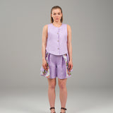 The Echo Reversible Vest & Shorts Set - Lila Paisley