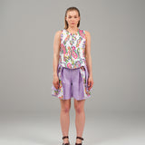 The Echo Reversible Vest & Shorts Set - Lila Paisley